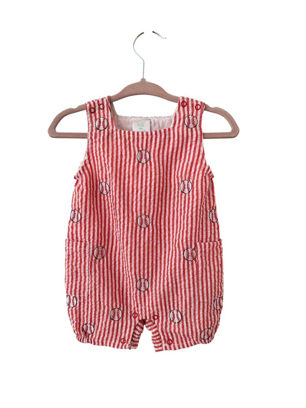Baby Boy Baseball Bubble, Nursery Rhyme, 0/3 Months